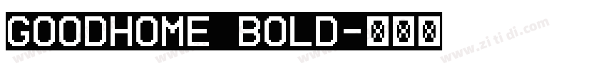 GoodHome Bold字体转换